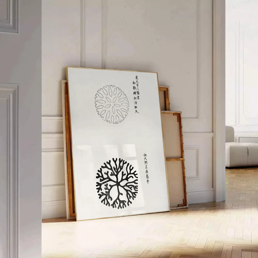 space stunning vintage Japanese art poster timeless black white tones wall thoughtful gift decor elegance cultural charm sizes A4 cm A0