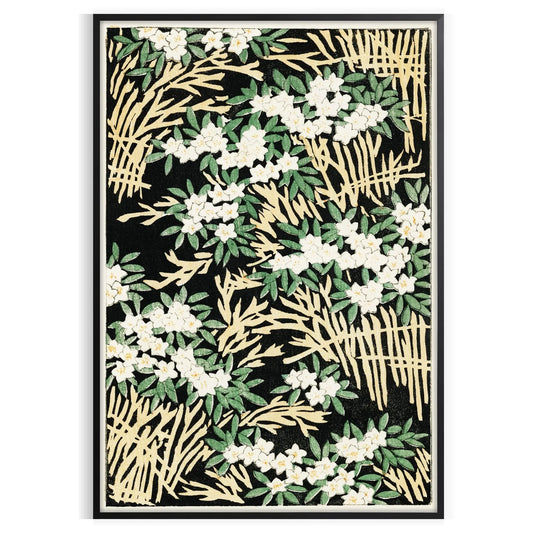 allure vintage Japanese art captivating black brown poster touch elegance room artwork unique gift unframed versions style lovers cultural wall prints