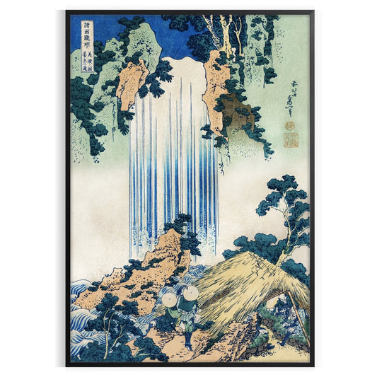 space vintage Japanese poster blue gray tones wall art essence Japan classic artistry unique gift personal decor frame style preferences