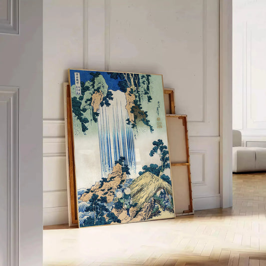 space vintage Japanese poster blue gray tones wall art essence Japan classic artistry unique gift personal decor frame style preferences